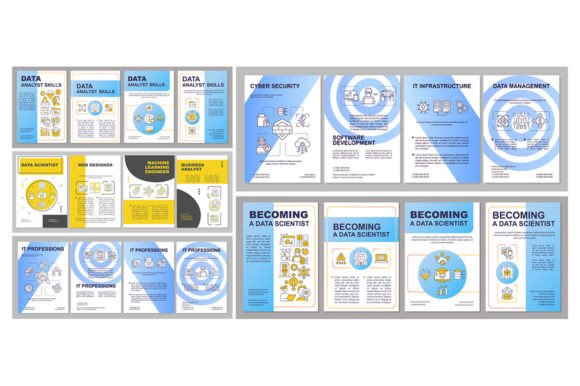 Exploring the Versatility of Trendy Professions Brochure Template Set