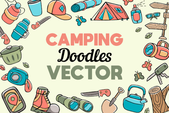 Unlocking Creativity with Camping Background 02: A Versatile Vector Illustration